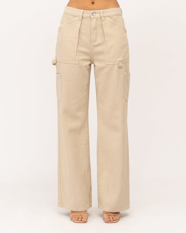 Dokotoo Ladies Cargo Pants Wide Leg High Waisted with Pockets