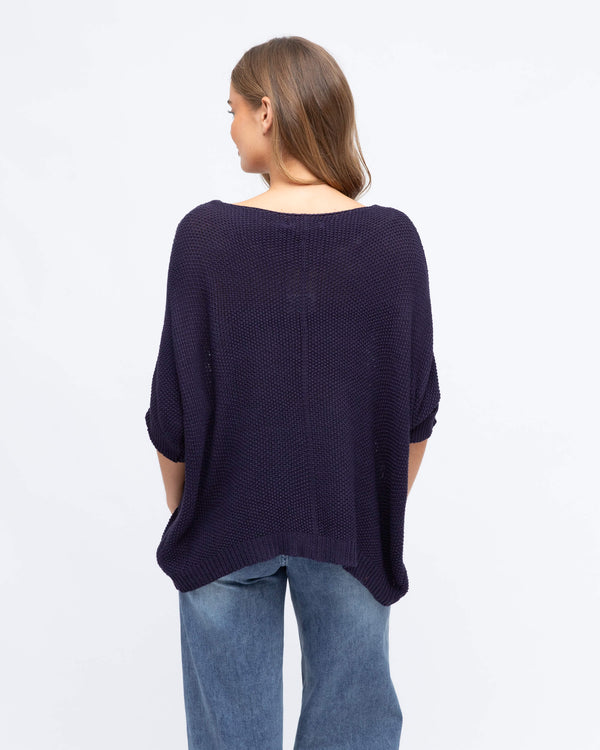 CROPPED SLEEVE KNIT TOP - Global Fashion House