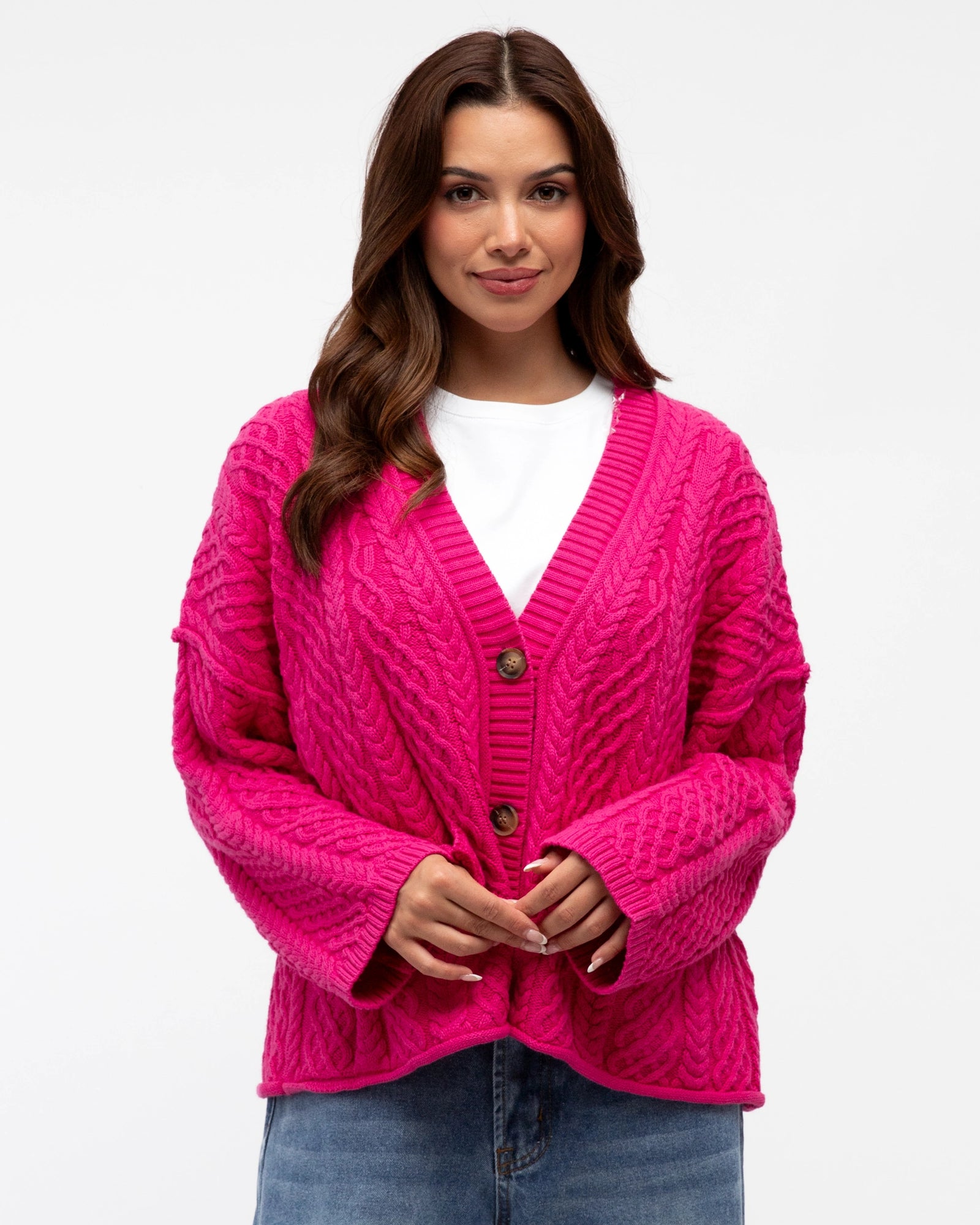 TEXTURED KNIT CARDI