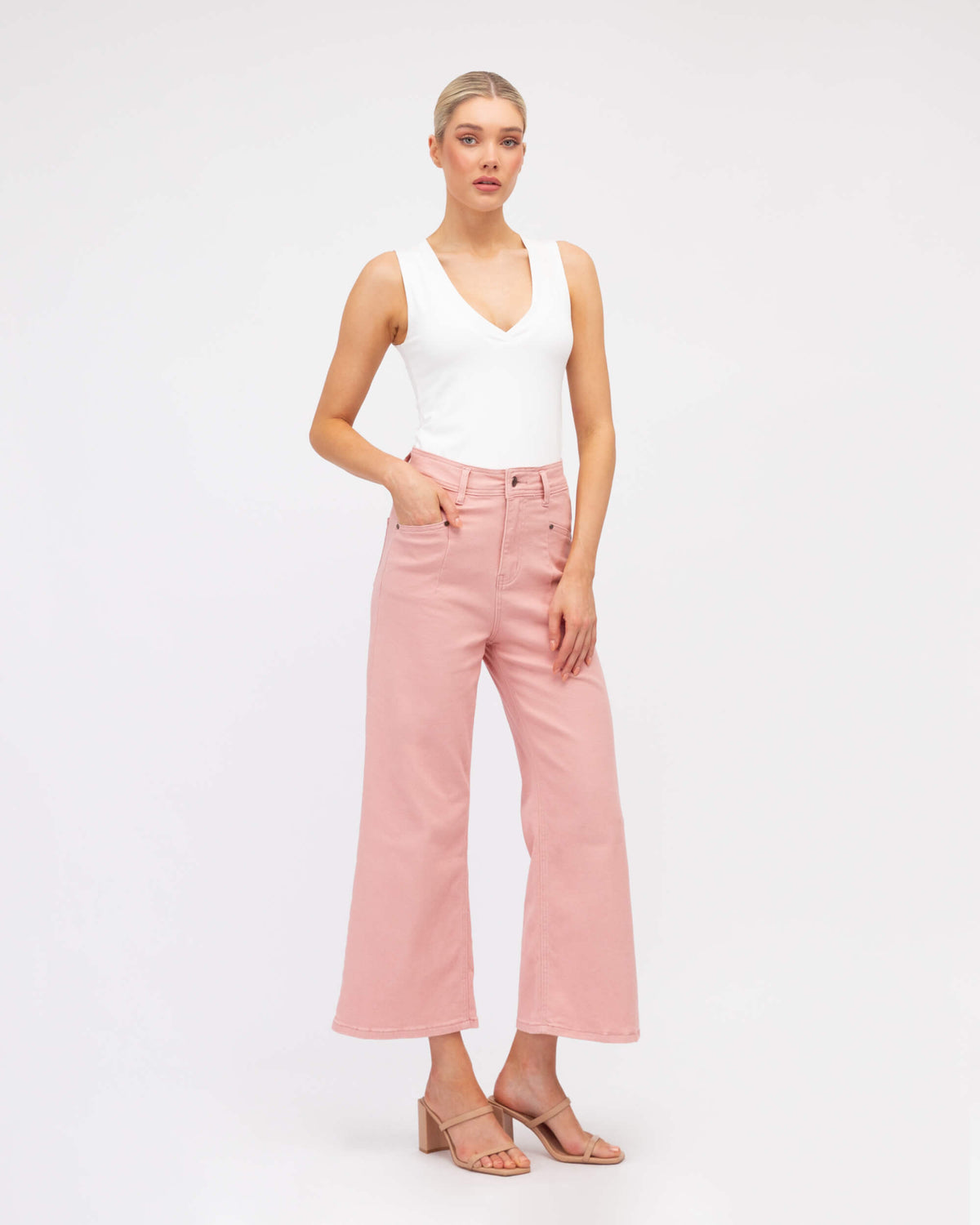ROSE CROPPED WIDE LEG JEANS