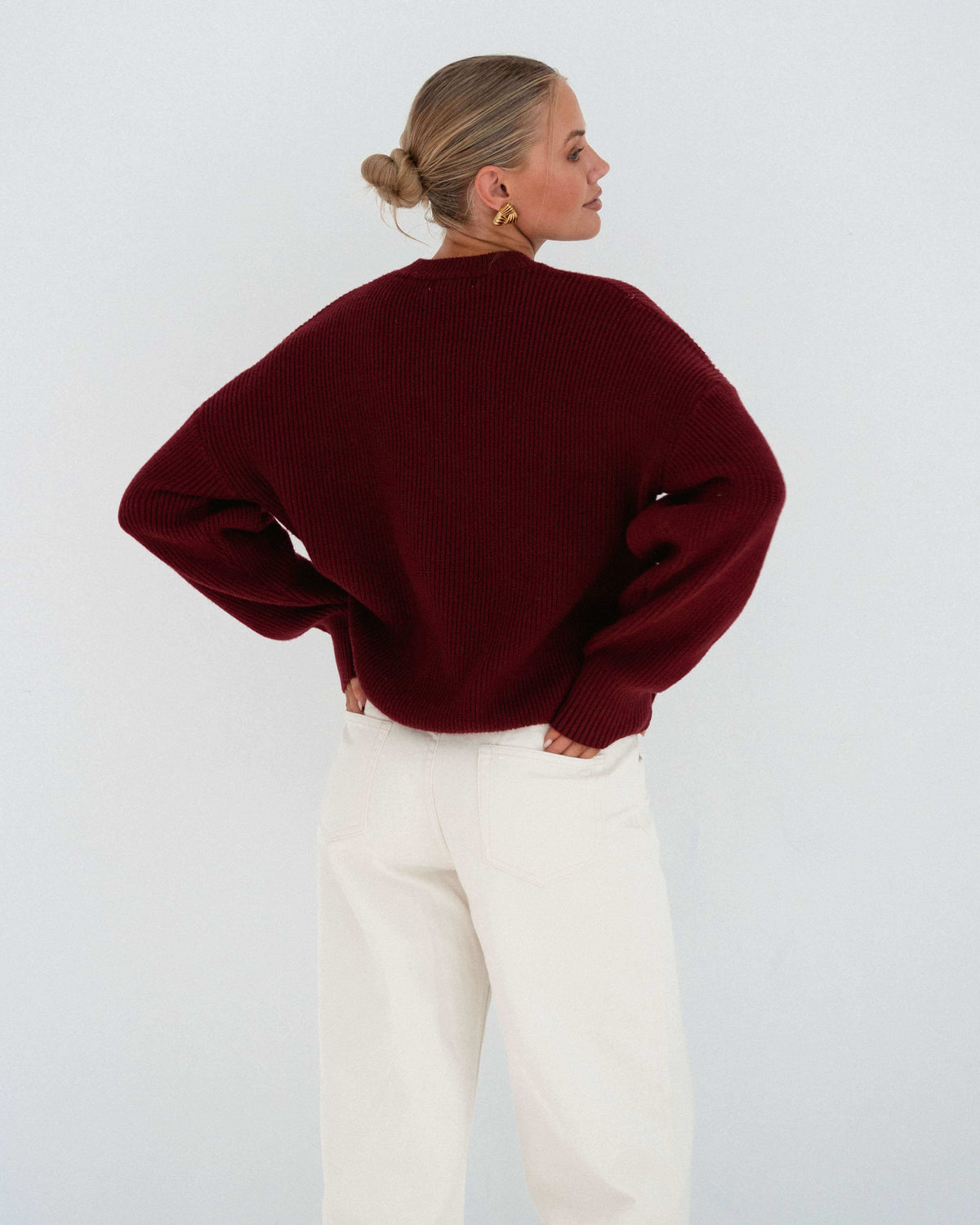 RIBBED TRIMS JUMPER