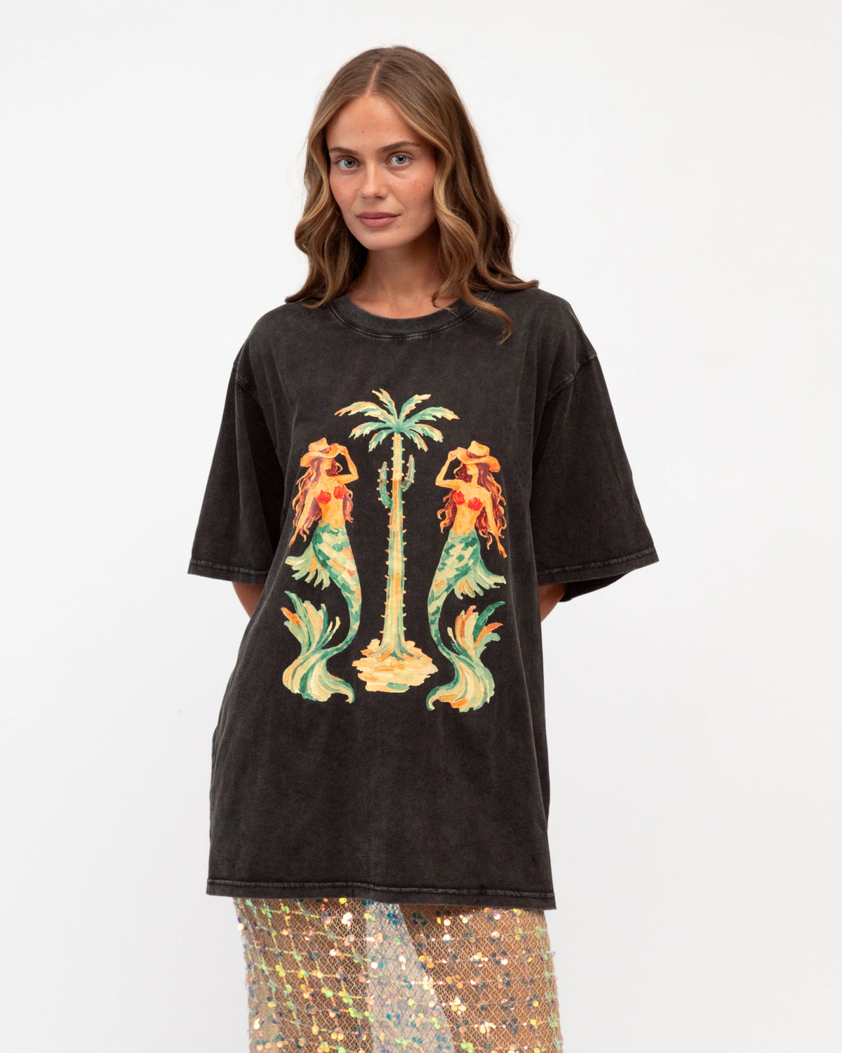 TWIN MERMAID COWBOY TEE