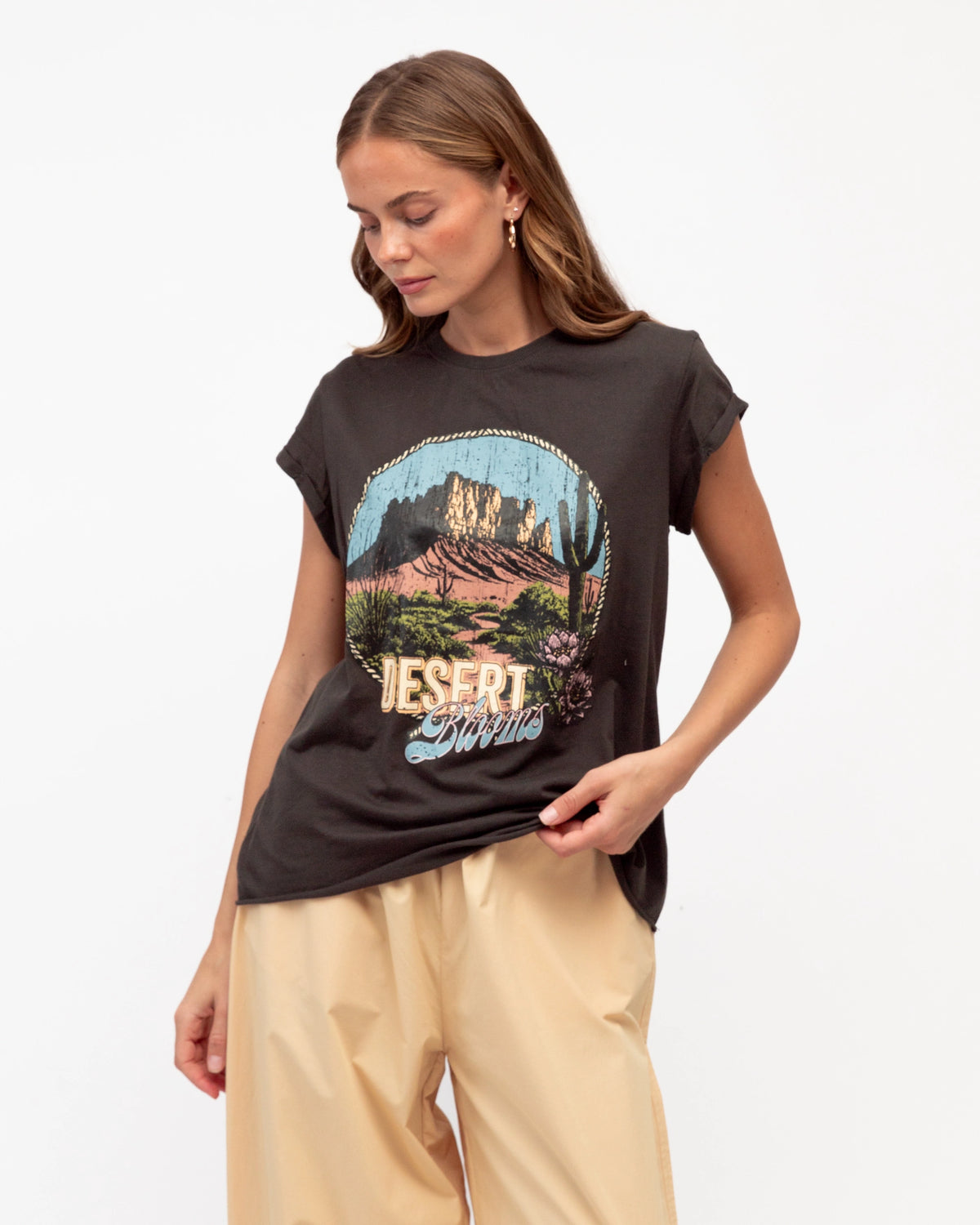 VINTAGE BLACK WESTERN LANDSCAPES TEE
