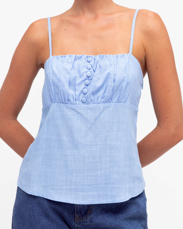RUCHED BUST WITH BUTTON TOP - Global Fashion House