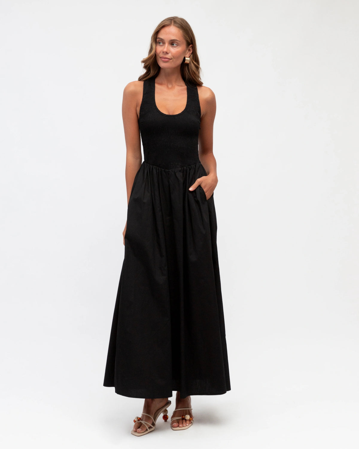 SHIRRED RACERBACK DRESS - Global Fashion House SHIRRED RACERBACK DRESS - Global Fashion House
