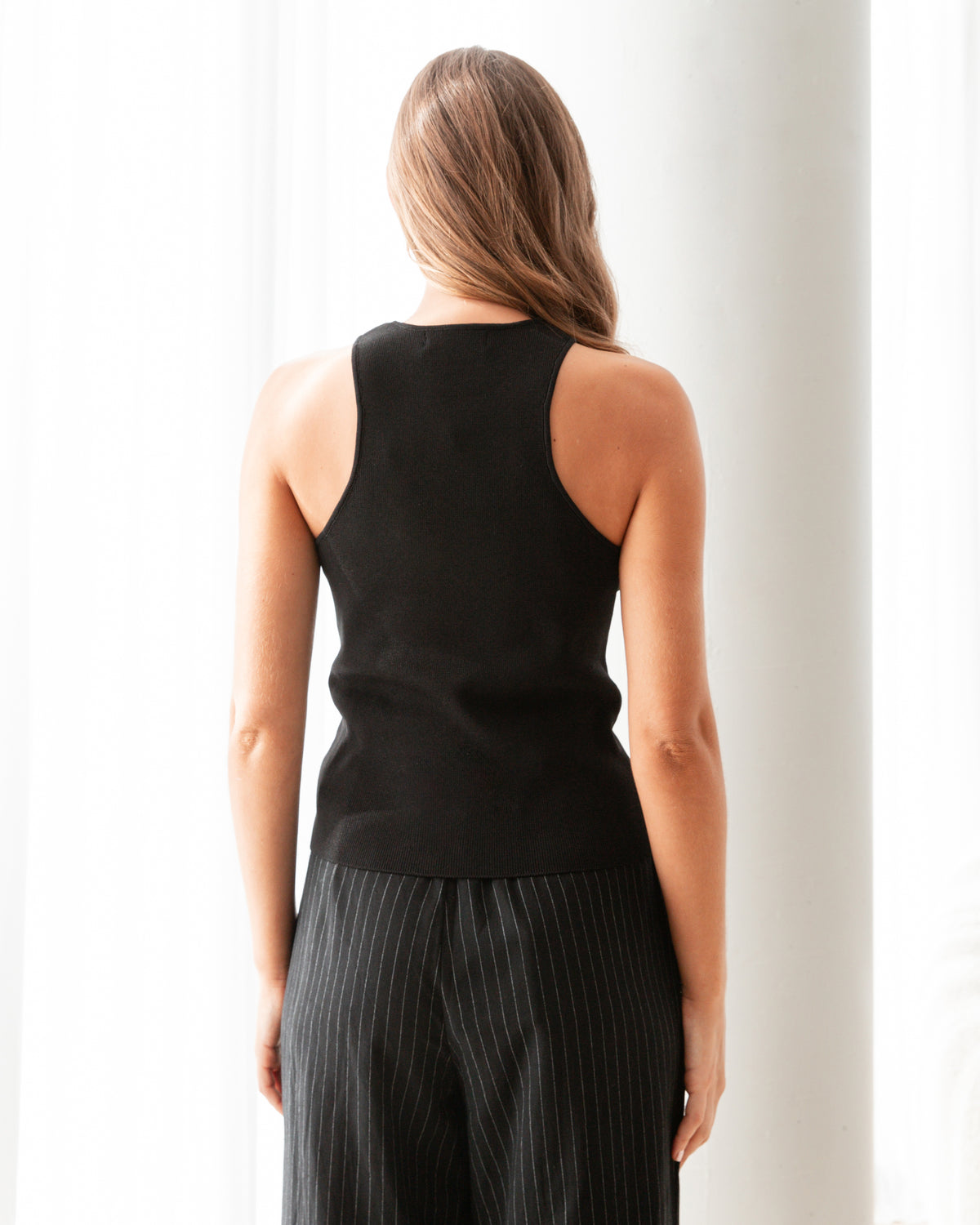 Knit Rib Tank RACER CUT RIB KNIT TANK - Global Fashion House