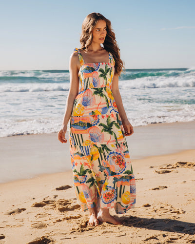 ebby and i maxi dress Ebby and I floral summer maxi dress size small blue pink white