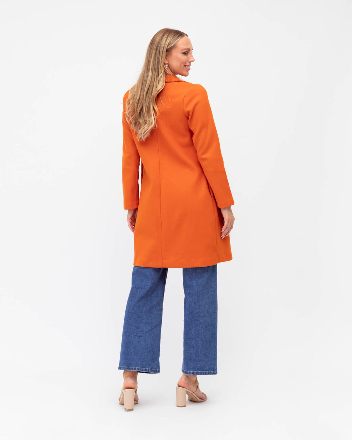 ORANGE RELAXED FIT COAT
